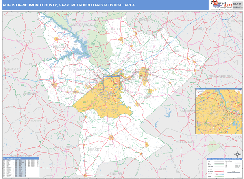 Augusta-Richmond County Metro Area Digital Map Basic Style